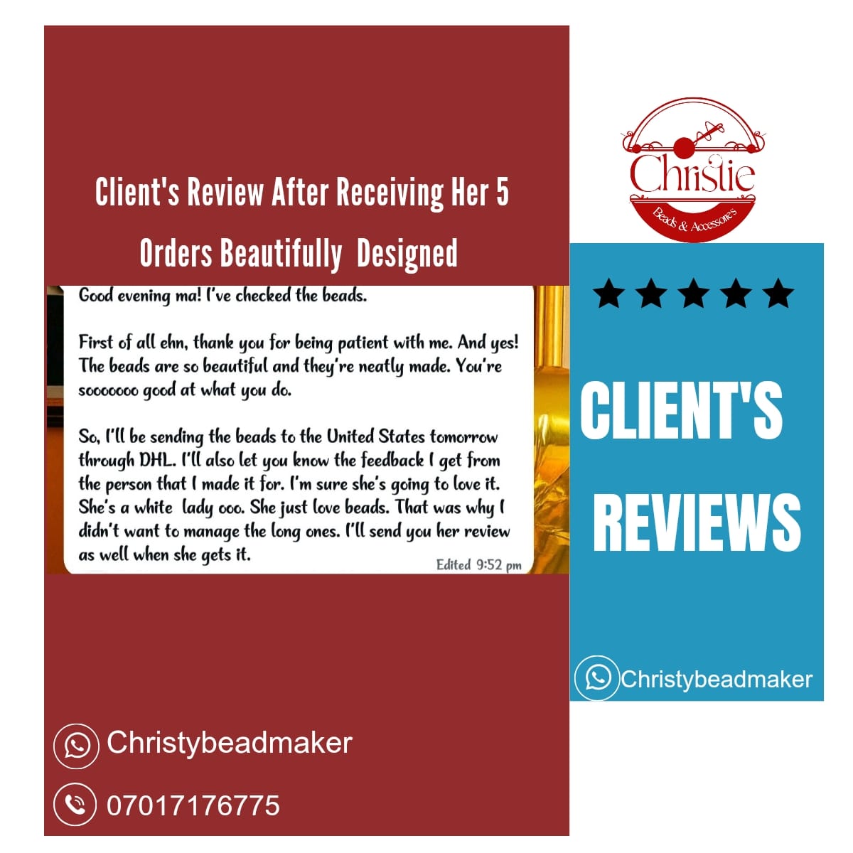 Client feedback